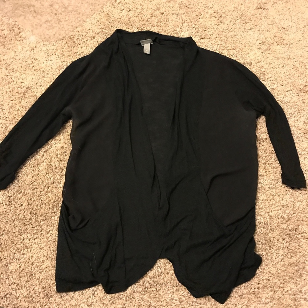 Vanity 3/4 sleeve sheer panel cardigan Sz M